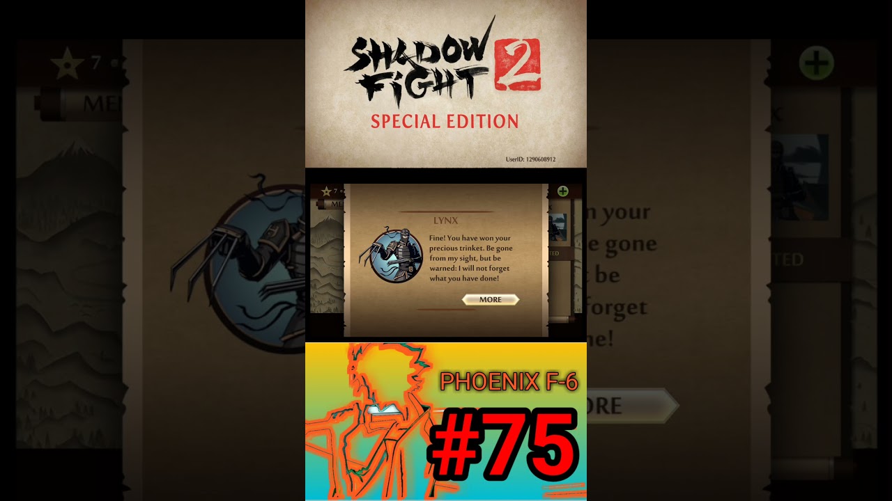 act 1 end | Shadow fight 2  special edition: part 75 PHOENIX F-6 