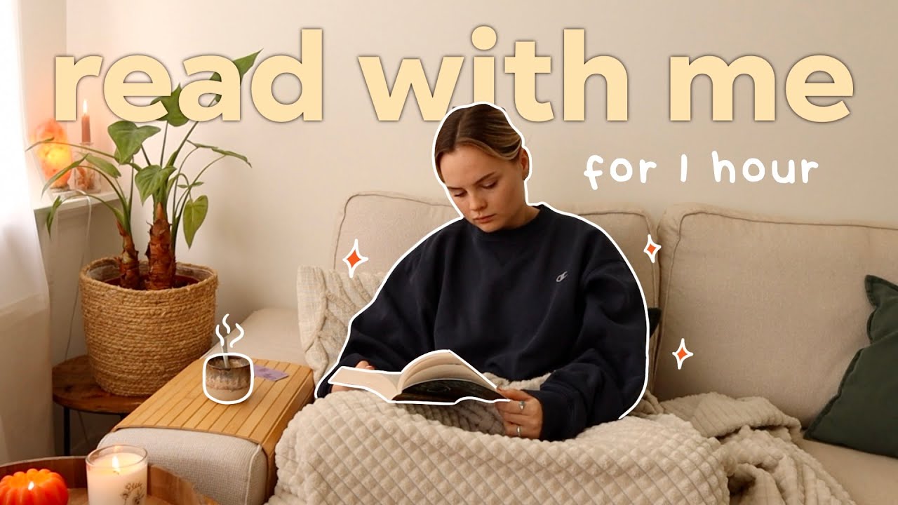 read with me for 1 hour *fall cozy reading at home* 🤎🍂📖