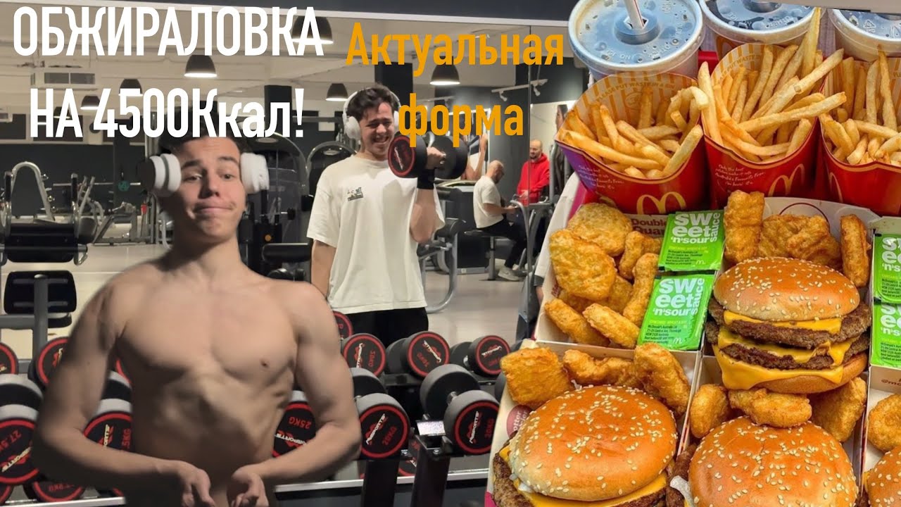 ОБЖИРАЛОВКА НА 4500Ккал | ТРЕНИРОВКА СПИНЫ