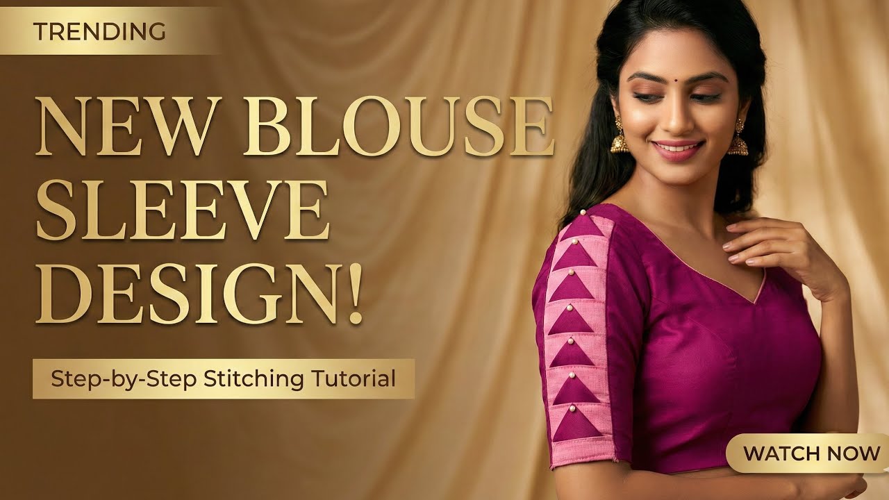 Stunning Triangle Cut Sleeve Design | Easy Blouse Stitching Tutorial