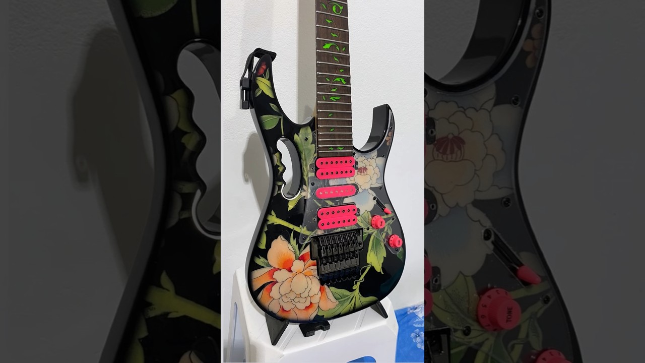 Handmade Ibanez UV Floral 7 strings Steve Vai Jem/Universe guitar