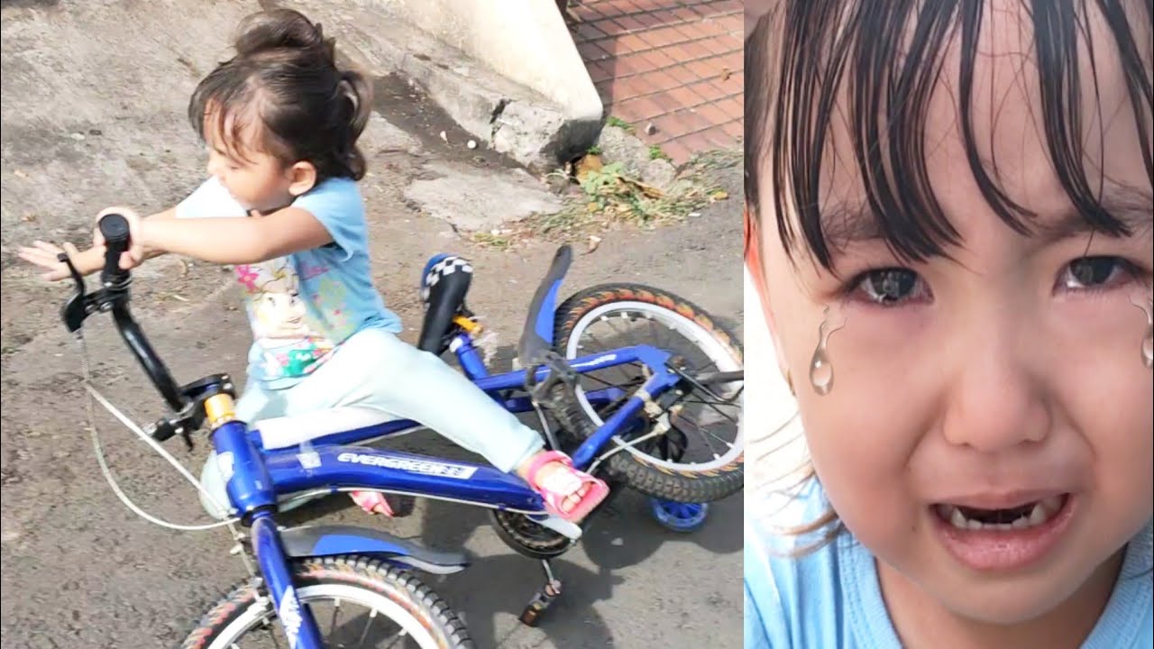 BAYI EMMA JATUH DARI SEPEDA BESAR NANGIS| BABY FALL ACCIDENT
