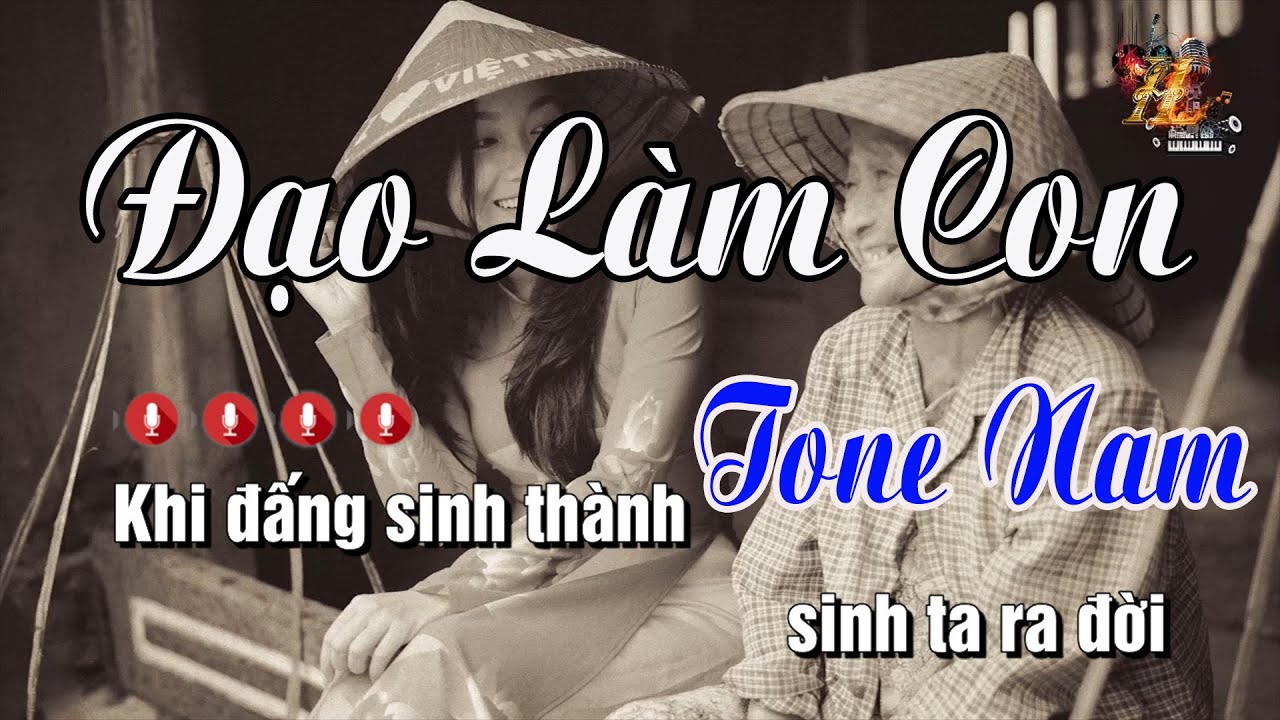 Karaoke Đạo Làm Con Tone Nam | Nhạc Sống Nguyễn Linh