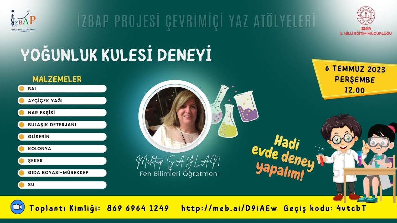 Yaz Atölyeleri - Yoğunluk Kulesi Deneyi