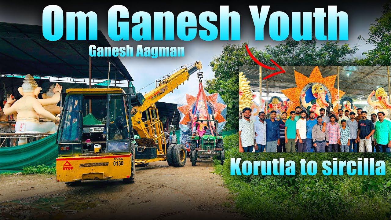 Om Ganesh Youth Sircilla Ganesh Aagman  Korutla To Sircilla @RanjithReddee  #sircilla #ganesh