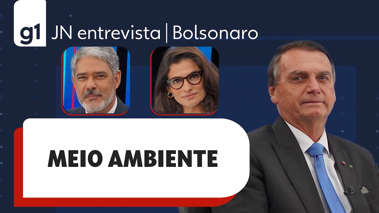 Bolsonaro responde a pergunta sobre meio ambiente em entrevista ao JN