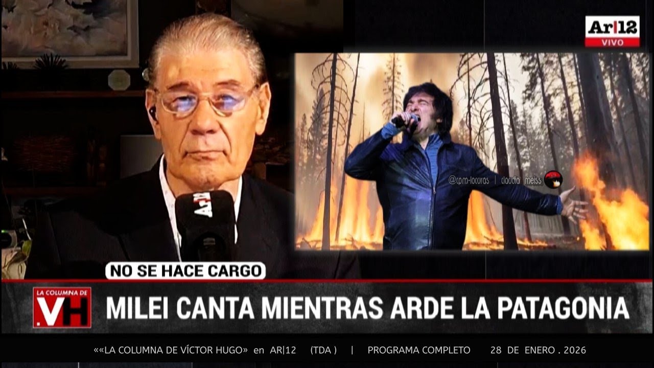 «LA COLUMNA DE VÍCTOR HUGO» en AR|12 (TDA) |  Programa completo 28 de enero 2026