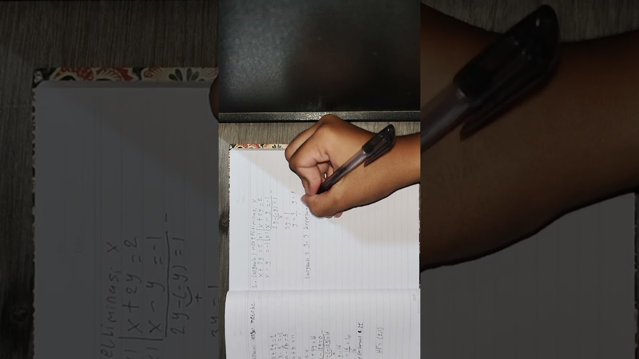 PENYELESAIAN SISTEM PERSAMAAN LINEAR DUA VARIABEL DENGAN METODE GABUNGAN 