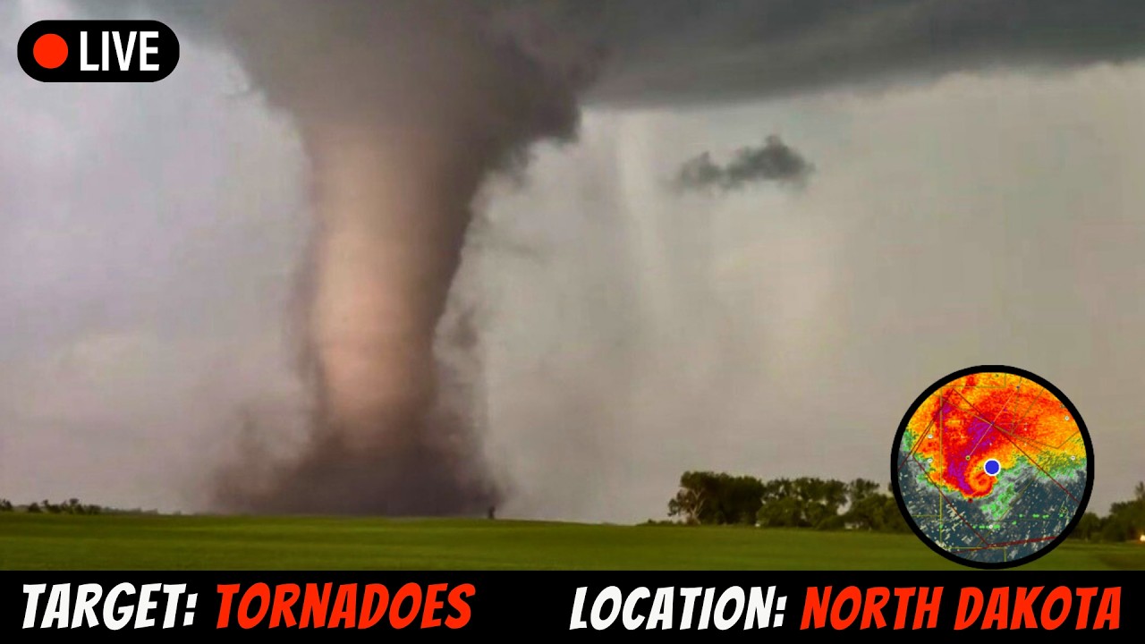 🔴 Tornado Threat Developing Across North Dakota - LIVE STORM CHASER