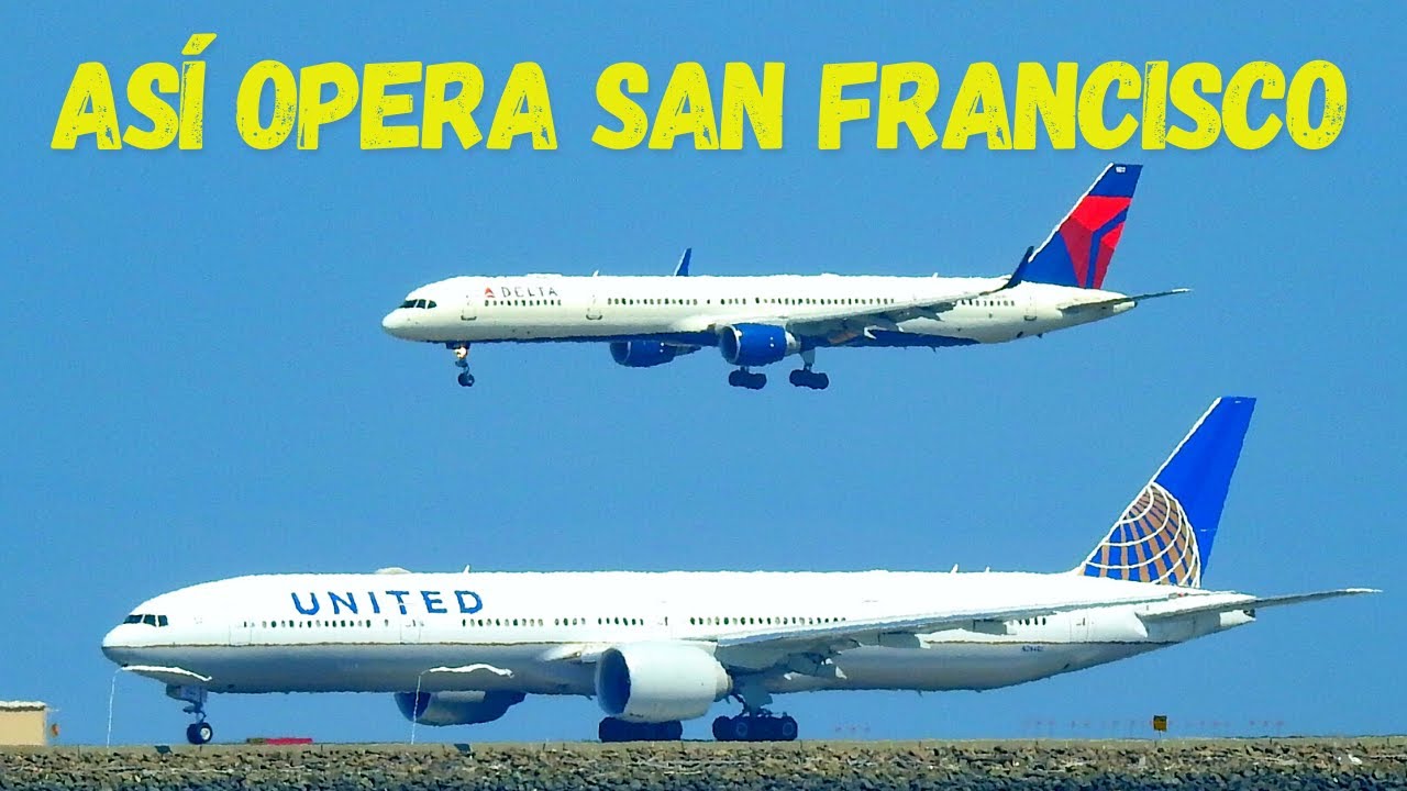 Aproximaciones y despegues simultáneos en San Francisco | Spotting SFO/KSFO | Aterrizajes paralelos