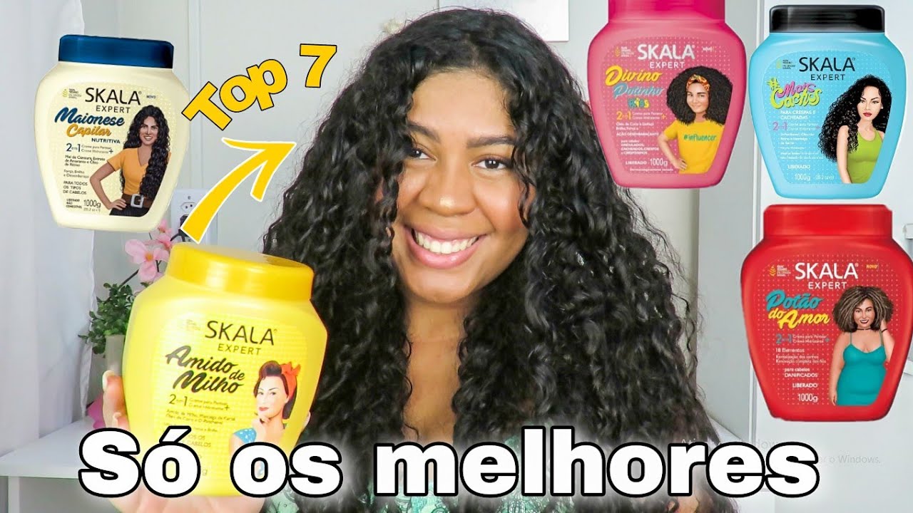 7 MELHORES CREMES DA SKALA PARA DEFINIR OS CACHOS E CRESPOS