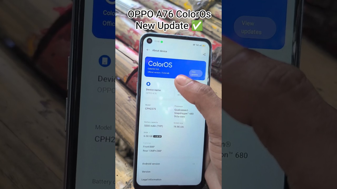 OPPO A76 New Update 😱 #shorts #youtubeshorts #oppoa76