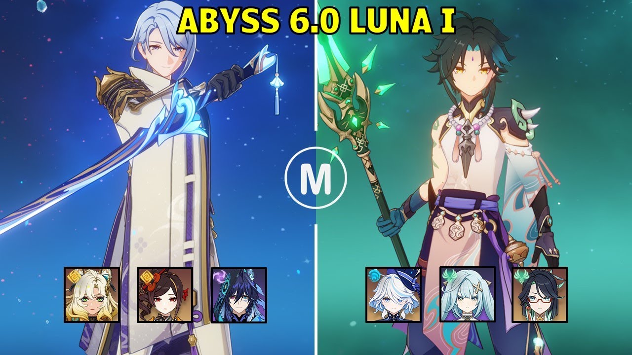 C3 Ayato Double Geo & C0 Xiao Hyper Carry - Spiral Abyss Luna 1 Floor 12 9 stars Genshin Impact