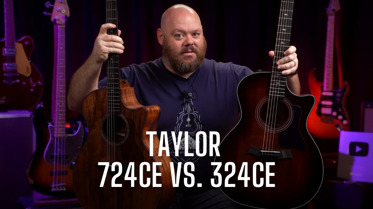 Taylor 724ce vs. 324ce | All Koa vs. All Mahogany Grand Auditoriums!