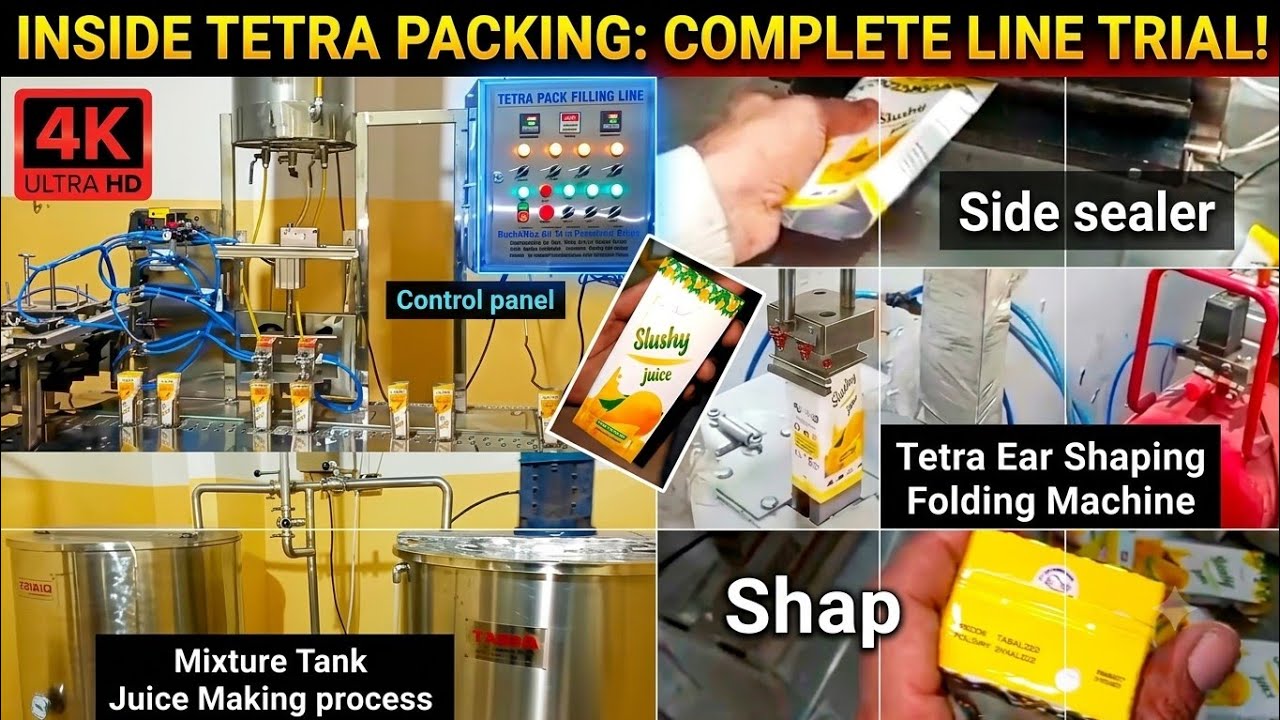 How to Process Tetra Pack Juice Production Line/ Tetra Pack Filling Line c11 | AUTO TETRA Box shaper