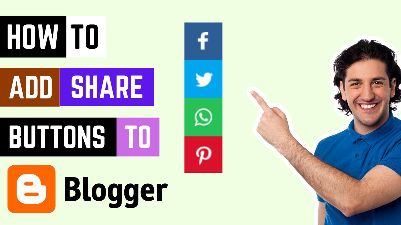How To Add Social Media Share Buttons To Blogger | How To Add Share Buttons To Blogger