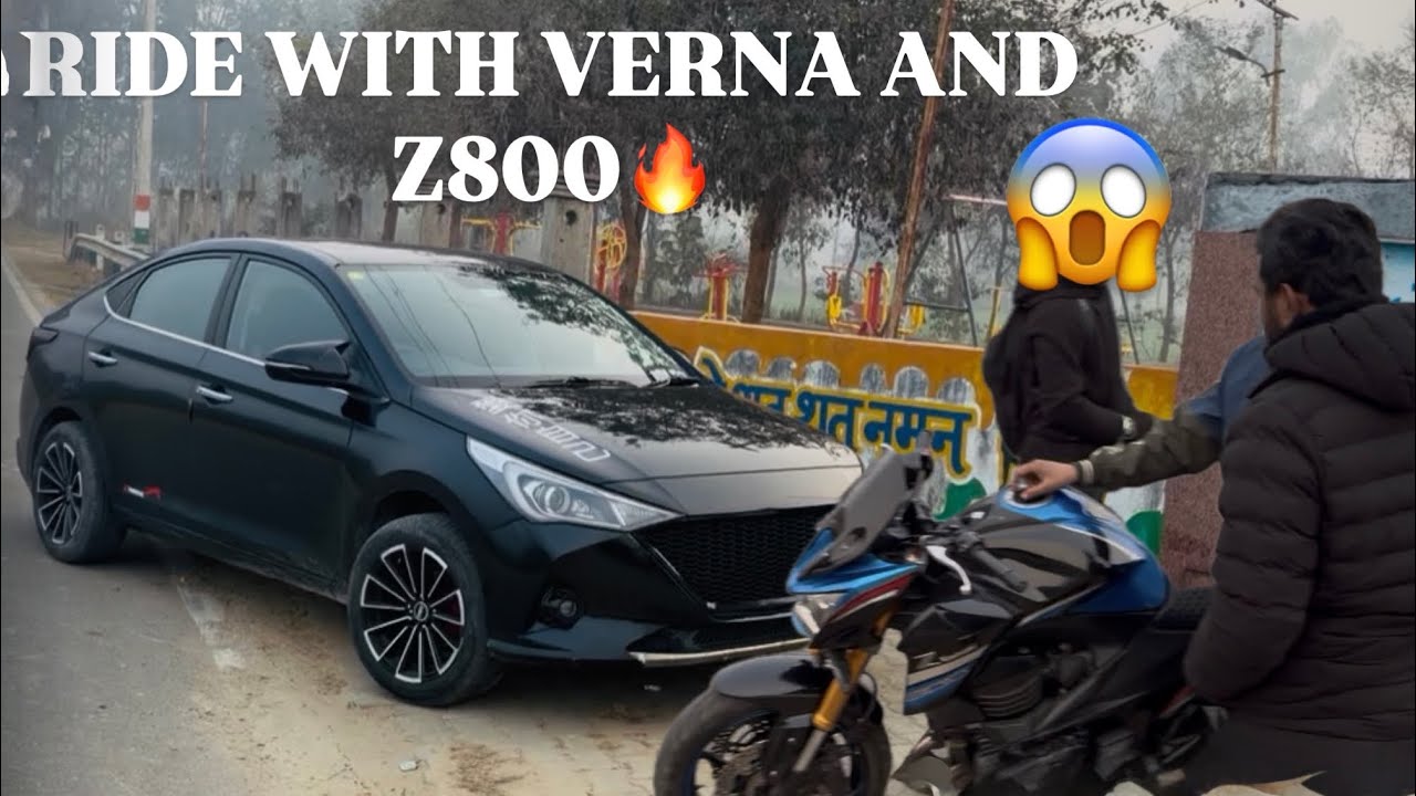 RIDE WITH Z800 crazy ride !! AND VERNA 🔥!! #verna #ride #z800 #new #newvlogs 