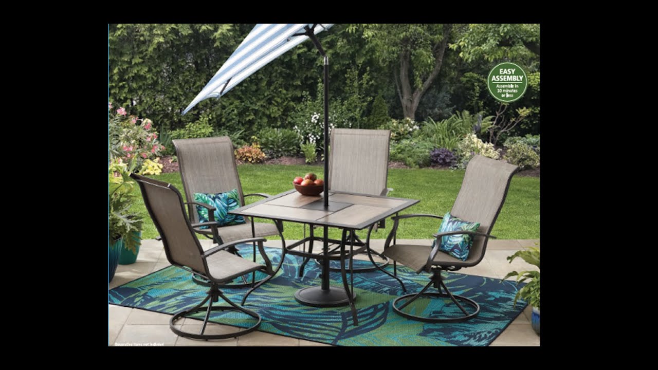 Mainstays Patio Umbrella Base Unboxing, Setup and First Impression