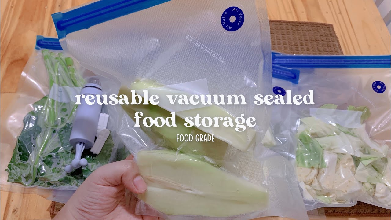 Reusable Airtight Vacuum Sealed Food Storage Bag and Pump (Food Grade) Filipina Housewife Vlog 🥦🥬