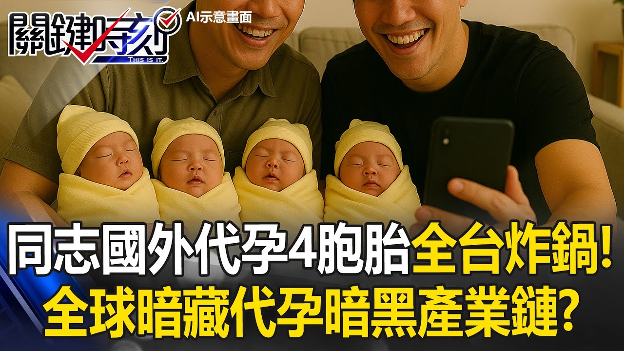 同志國外代孕生4胞胎全台炸鍋！ 連慈濟醫也找代孕…全球藏暗黑產業鏈？【關鍵時刻】20251114-5 張炤和 林裕豐 姚惠珍