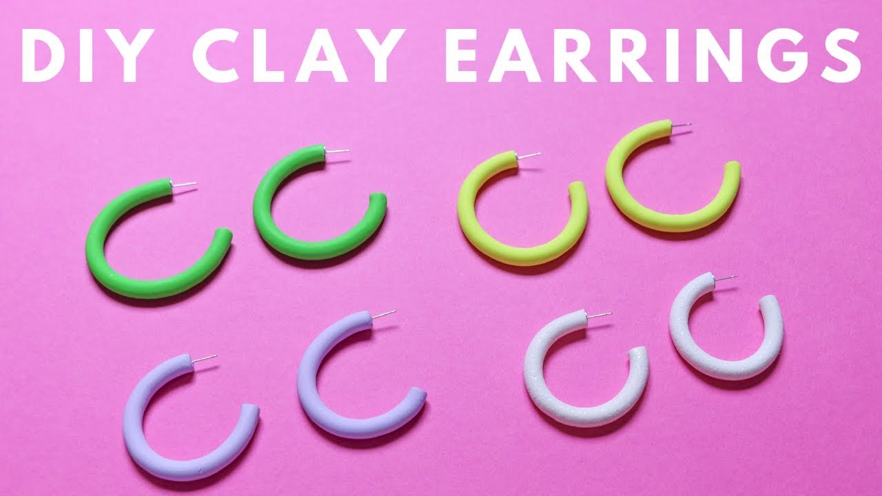 DIY Clay Hoop Earrings
