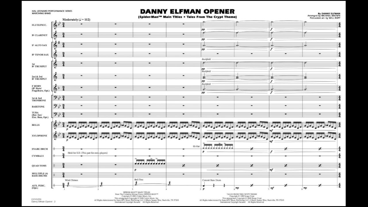 Danny Elfman Opener arranged by Michael Brown