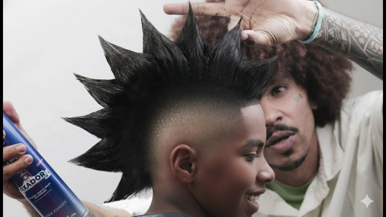 😱 O Corte MOICANO ESPINHO MAIS AFIADO que Você Já Viu! (Tutorial de Fixação Extrema)