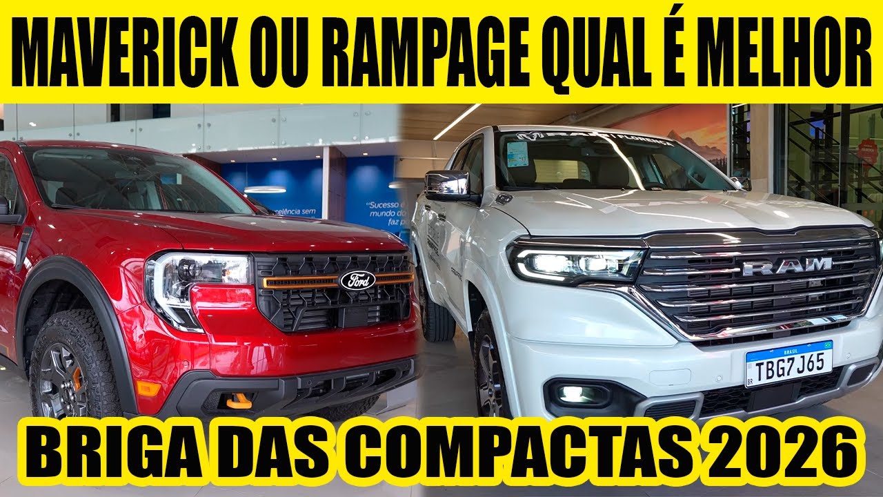 RAMPAGE OU MAVERICK QUAL É MELHOR - BRIGA DAS PICAPES COMPACTAS