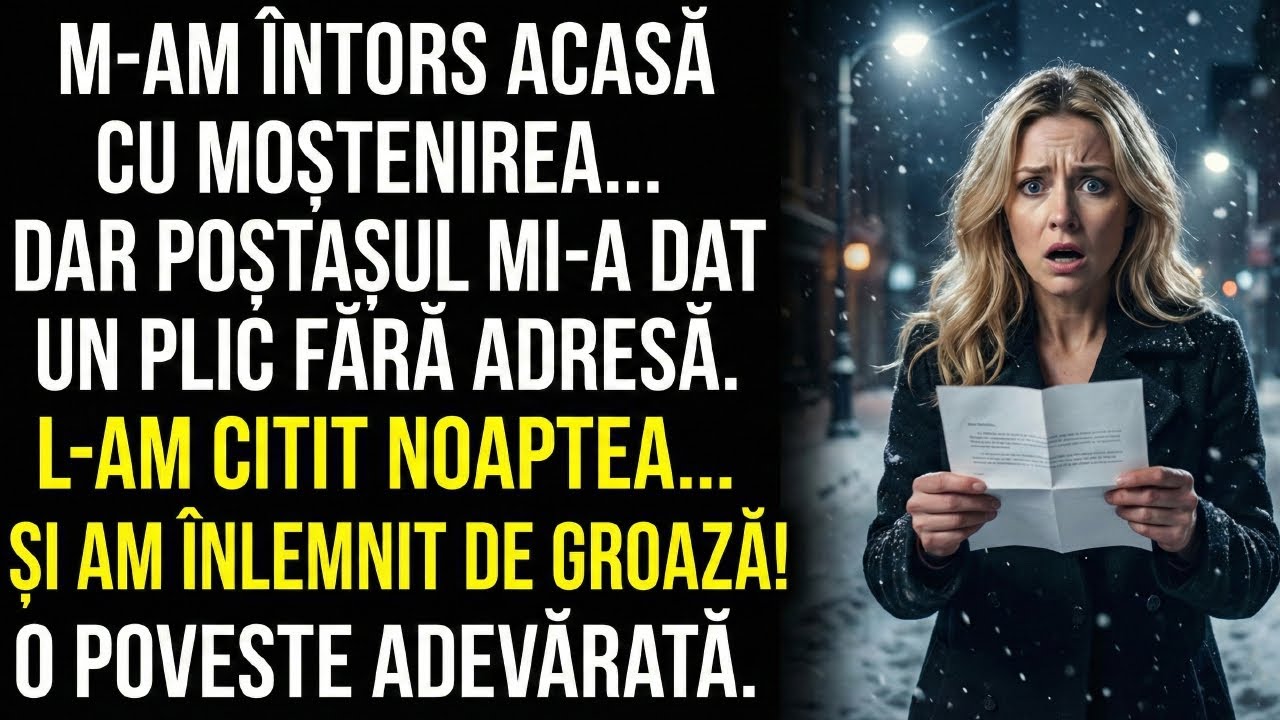 „Mă bucuram de moștenire, dar poștașul nostru mi-a întins brusc un plic. «Citește asta...