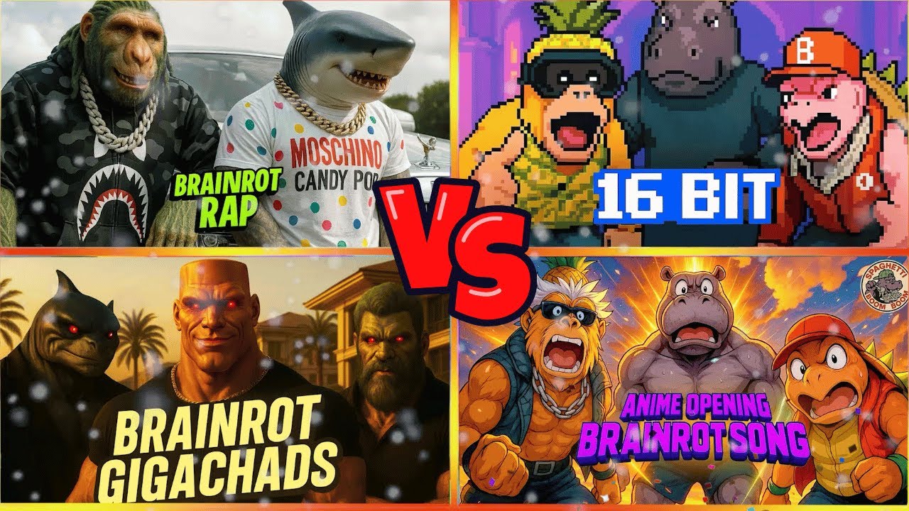 👉 War of the Brainrots Rap 🎤 | 4 Brainrot Songs Battle – Choose Your King 👑🔥