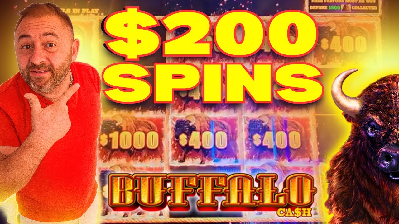 🦬💰 $200 SPINS on BUFFALO CASH = JACKPOT! My FAVORITE Buffalo Machine! 🔥💥