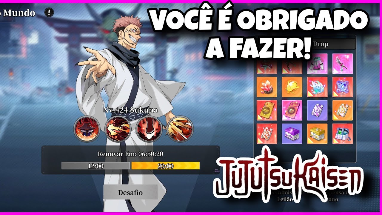 TUDO QUE VOCÊ É OBRIGADO A FAZER PRA TER UMA CONTA FORTE NO REI DO JUJUTSU F2P e CASHER TAMBÉM 