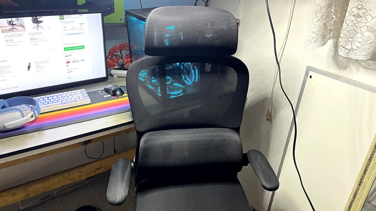 UNBOXING + MONTAGEM COMPLETA DA CADEIRA GAMER DE MESH LUVINCO ERGONÔMICA B500!