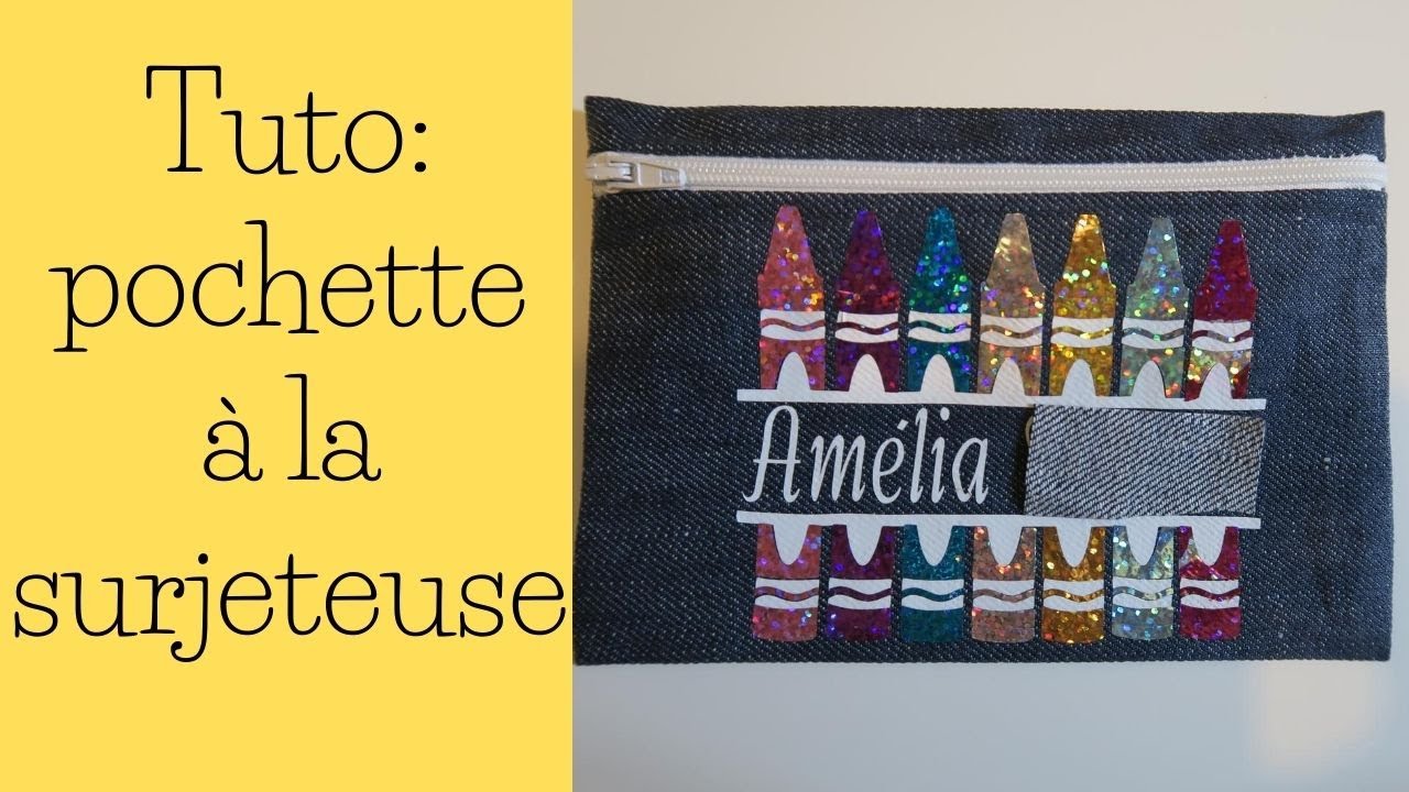 Tuto: pochette à la surjeteuse