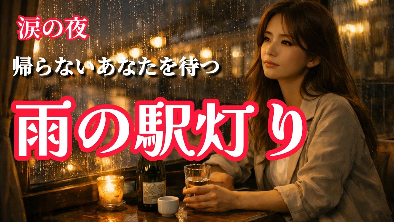 哀愁｜「雨の駅灯り」帰らない人を待つ夜の演歌