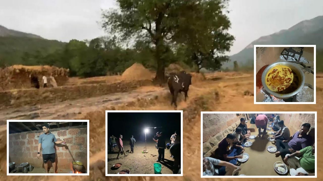 🌳कोकणातल्या जंगलात गाववाल्यांसोबत पार्टीचो बेत😱अचानक तुफान वादळ-वारो 🏕Coking In Kokan Forest🌴