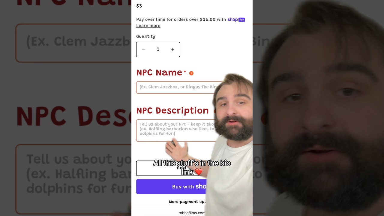 You can add your NPC to our campaign!