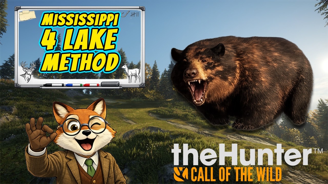 Метод «Черного медведя» лучше, чем SRP?! | 4 Lake Mississippi Grind | theHunter: Call of the Wild