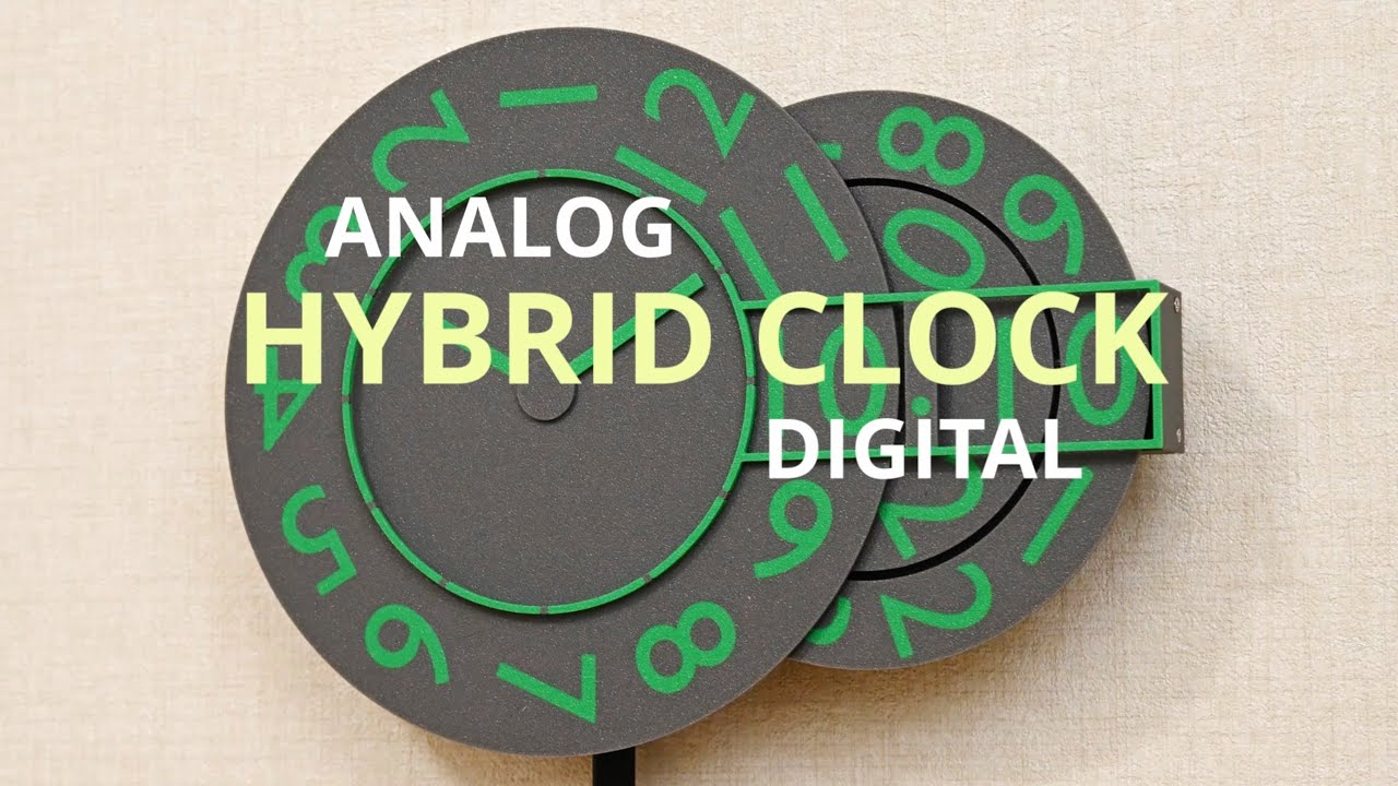 Hybrid Clock - Mechanical Fusion of Digital and Analog Clocks