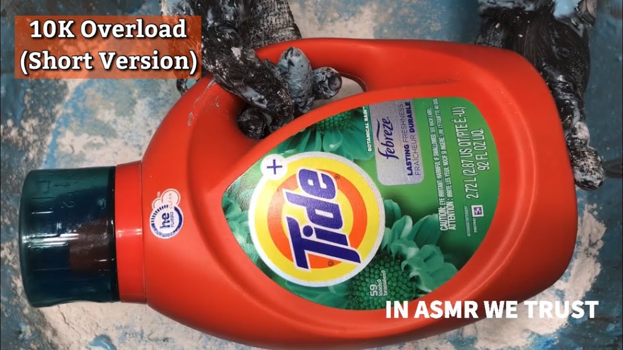 10K Overload (Short Version) Tide, Ajax, Pine-Sol, Fabuloso, Neon Flash | ASMR Sponge Squeezing