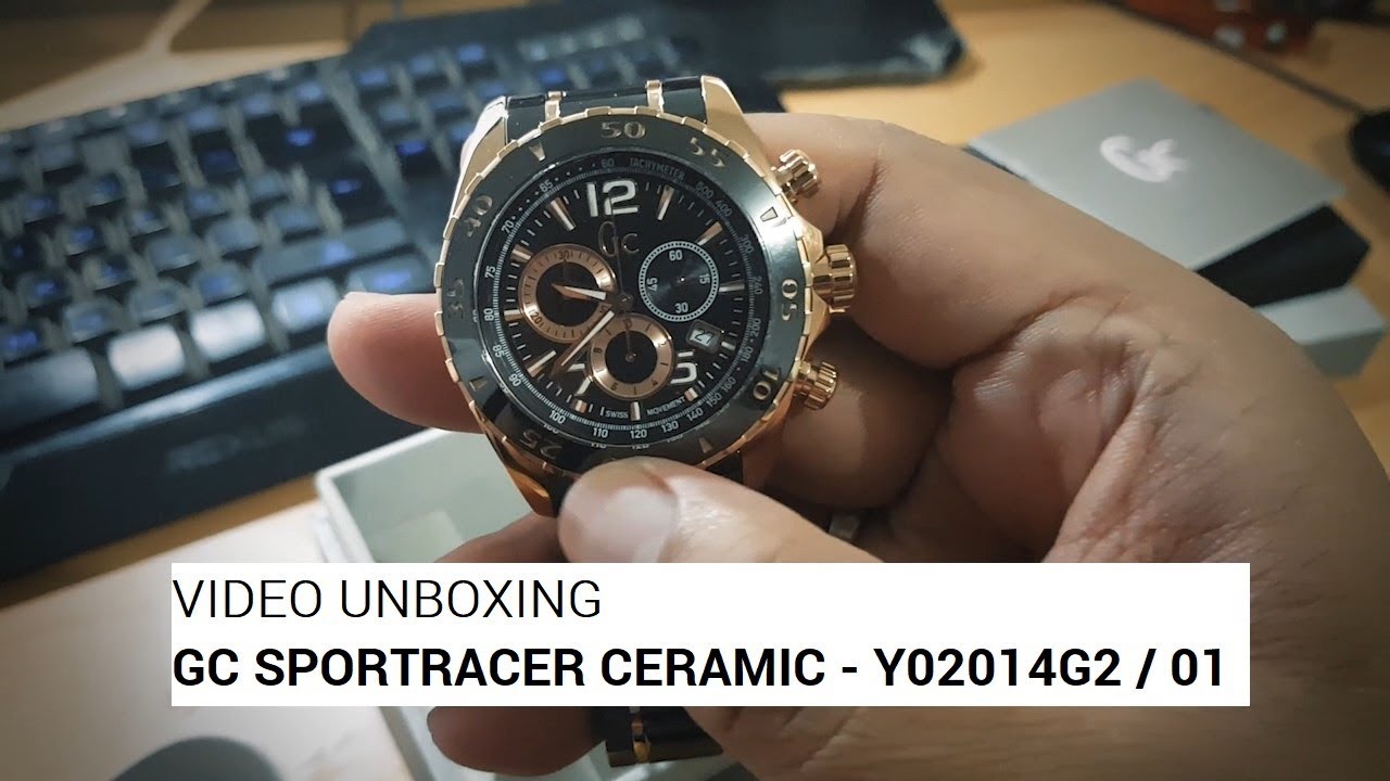(Unboxing) Guess Collection GC SPORTRACER CERAMIC   Y02014G2 / 01
