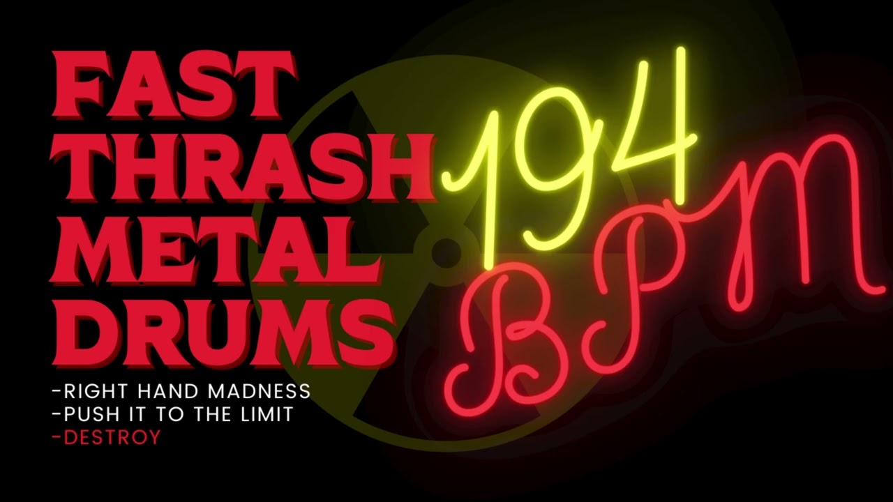 THRASH METAL DRUM TRACK #85| 194 BPM