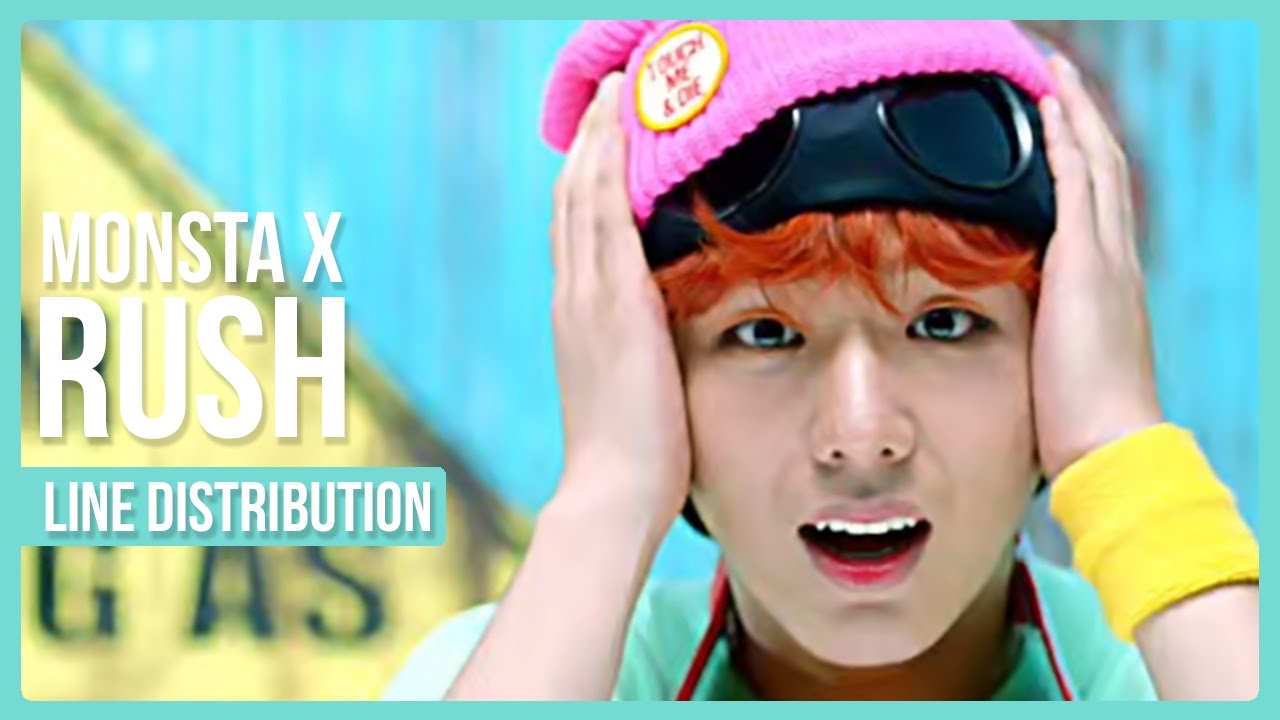 Monsta X - Rush Line Distribution (Color Coded)