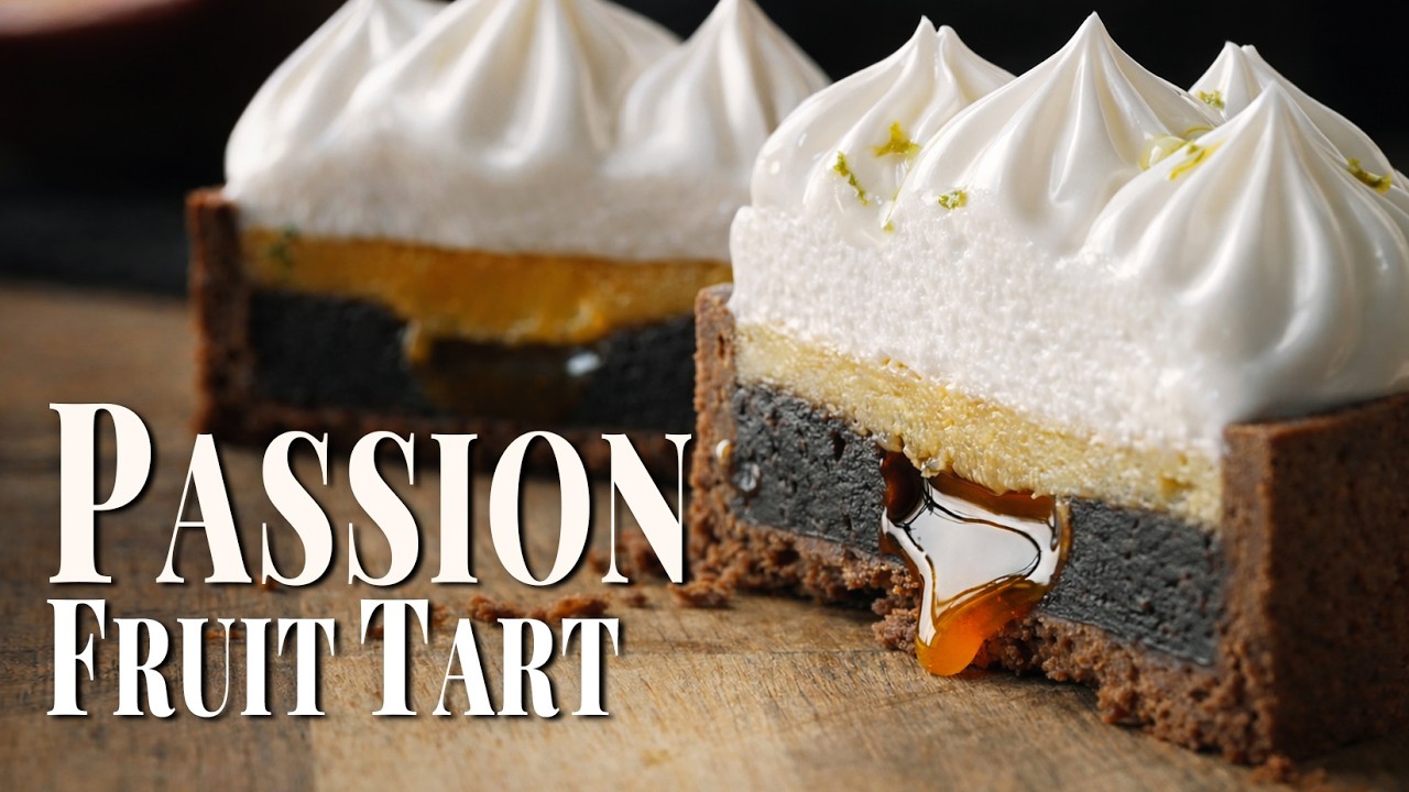Oozy & Juicy Passion Fruit and White Chocolate Tart!