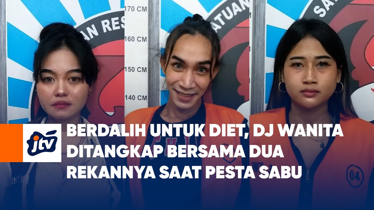 Berdalih Untuk Diet, Dj Wanita Ditangkap Bersama Dua Rekannya Saat Pesta Sabu
