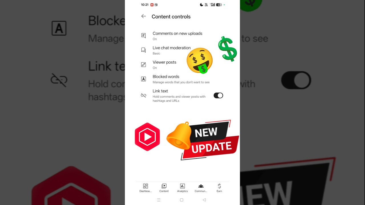 Content Control 💲🚨#ytstudio #contentcontrol #monetization #newupdate #shorts @YoutubeWaleBaba86