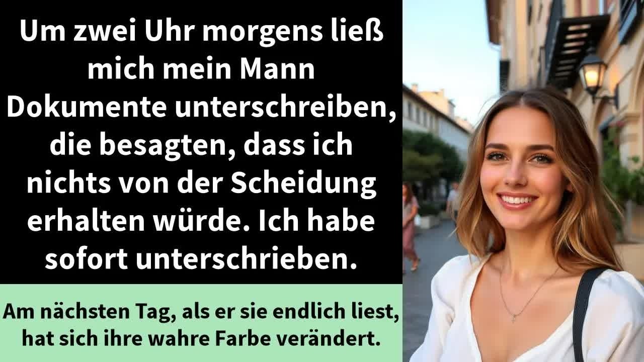 Um zwei Uhr morgens ließ mich mein Mann Dokumente unterschreiben, die besagten,