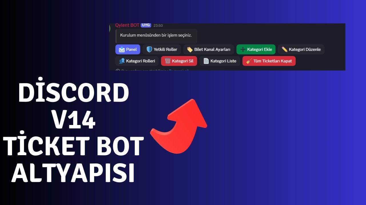 Discord V14 Ticket Bot altyapısı