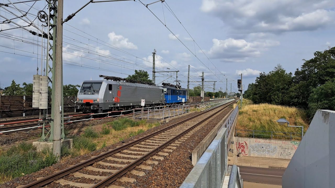 ČD Cargo 372 007-5 & Akiem 189 159-7 S-Bahnhof Halle (Saale) Messe