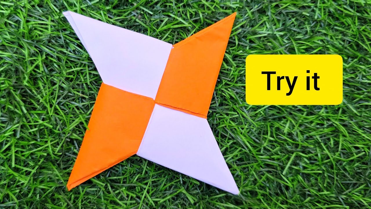 How To Make a Paper Ninja Star (Shuriken) - Origamipart-4